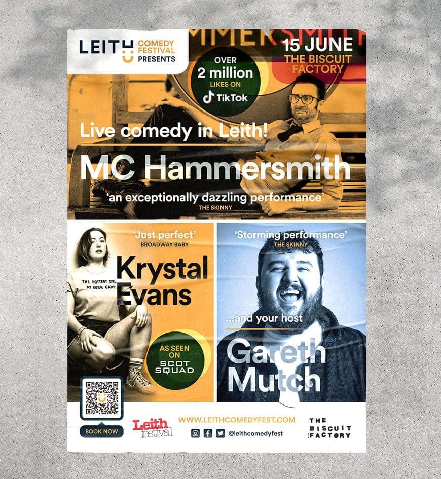 Leith Comedy festival poster design