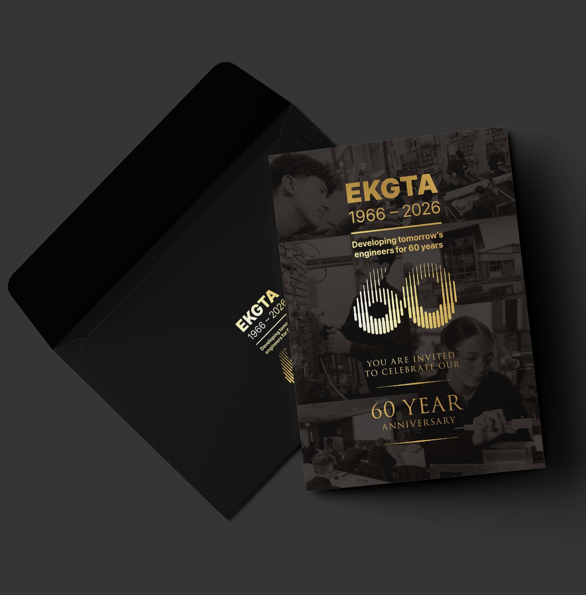 East Kilbride Group Training Association 60 Year Anniversary event invitation design East Kilbride Group Training Association 60 Year Anniversary event invitation design