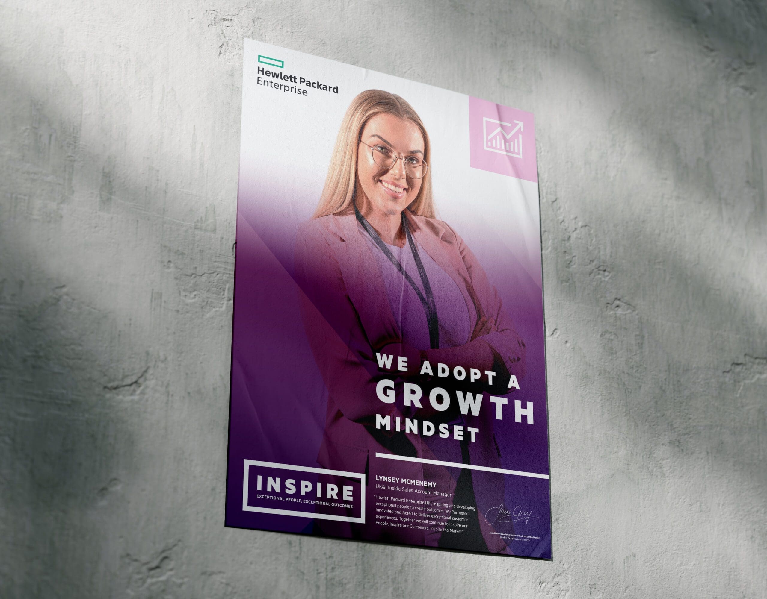Hewlett Packard Enterprise Staff Recognition poster – ‘We Adopt a Growth Mindset’ Hewlett Packard Enterprise Staff Recognition poster – ‘We Adopt a Growth Mindset'