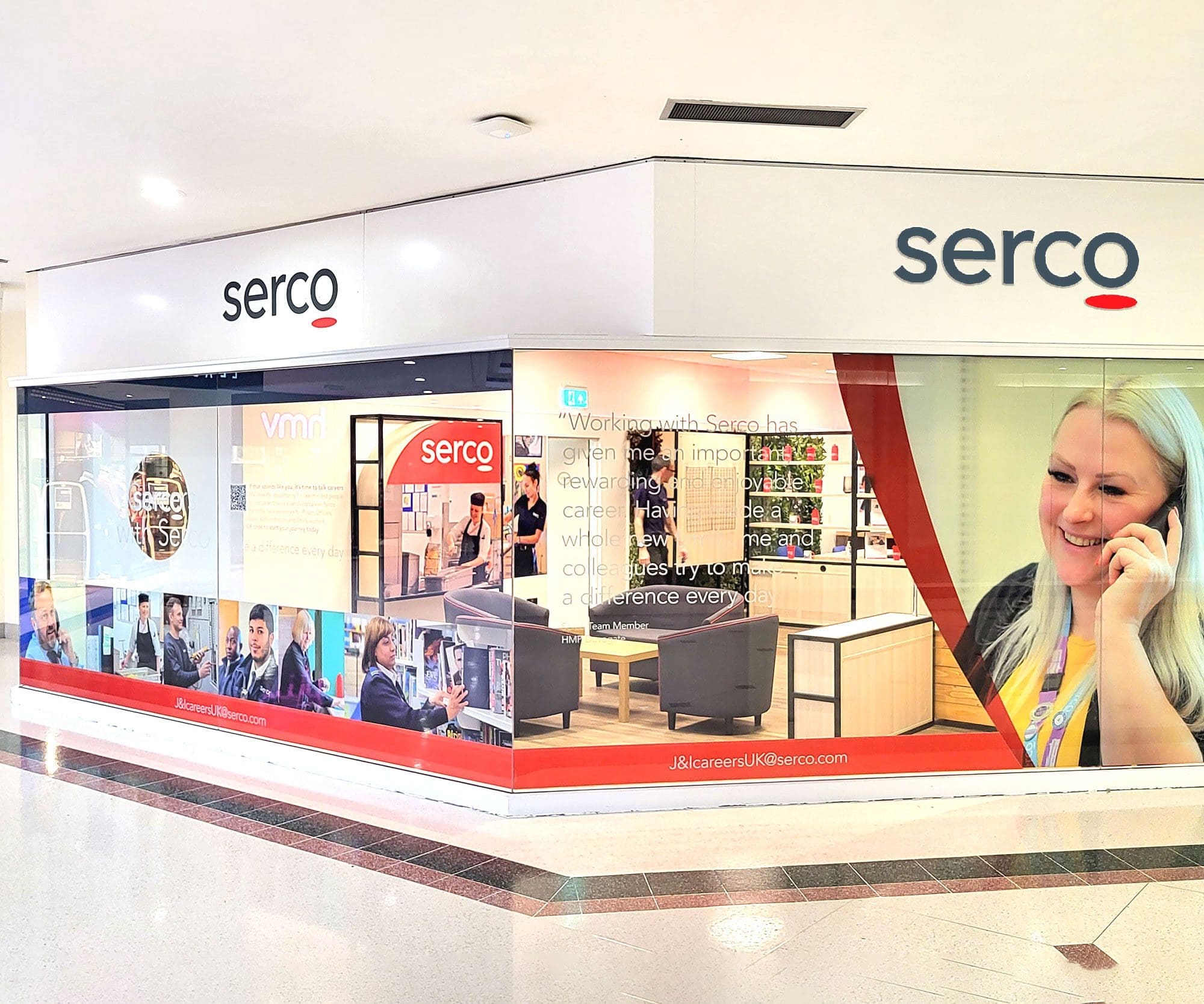 Serco pop-up recruitment shop, Stoke