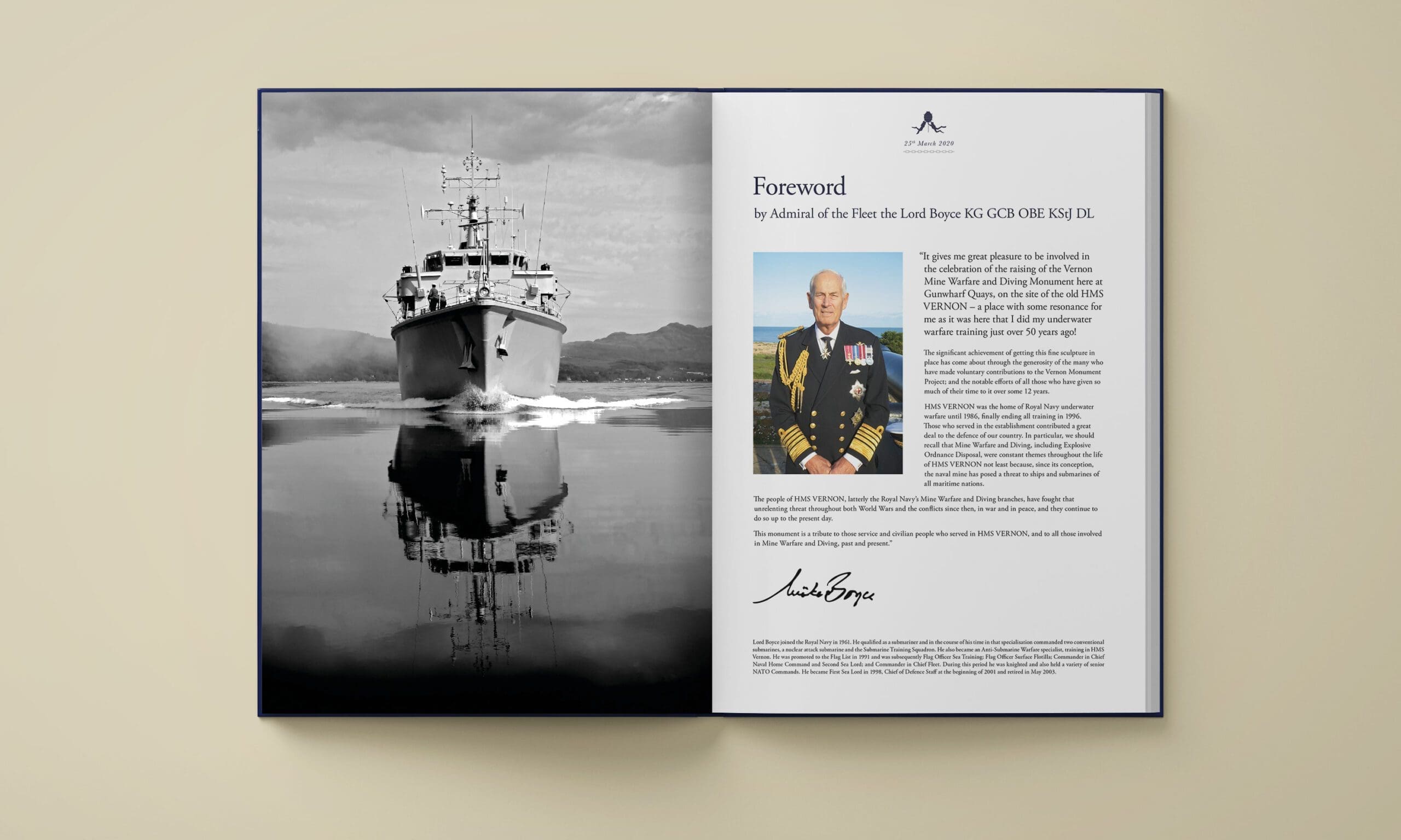 Serco / Royal Navy CASD 50 Years commemorative brochure spread