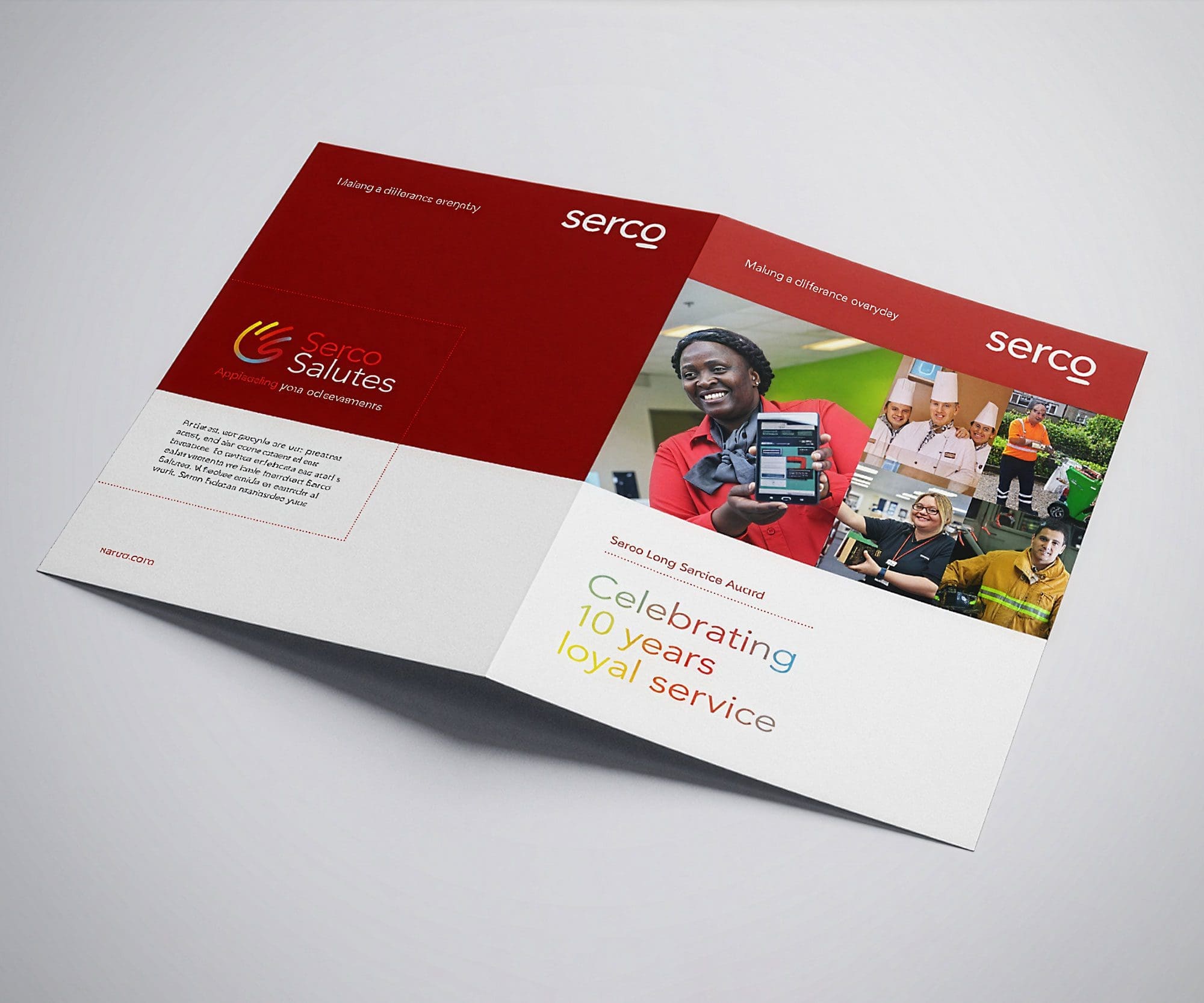 Serco Salutes leaflet design