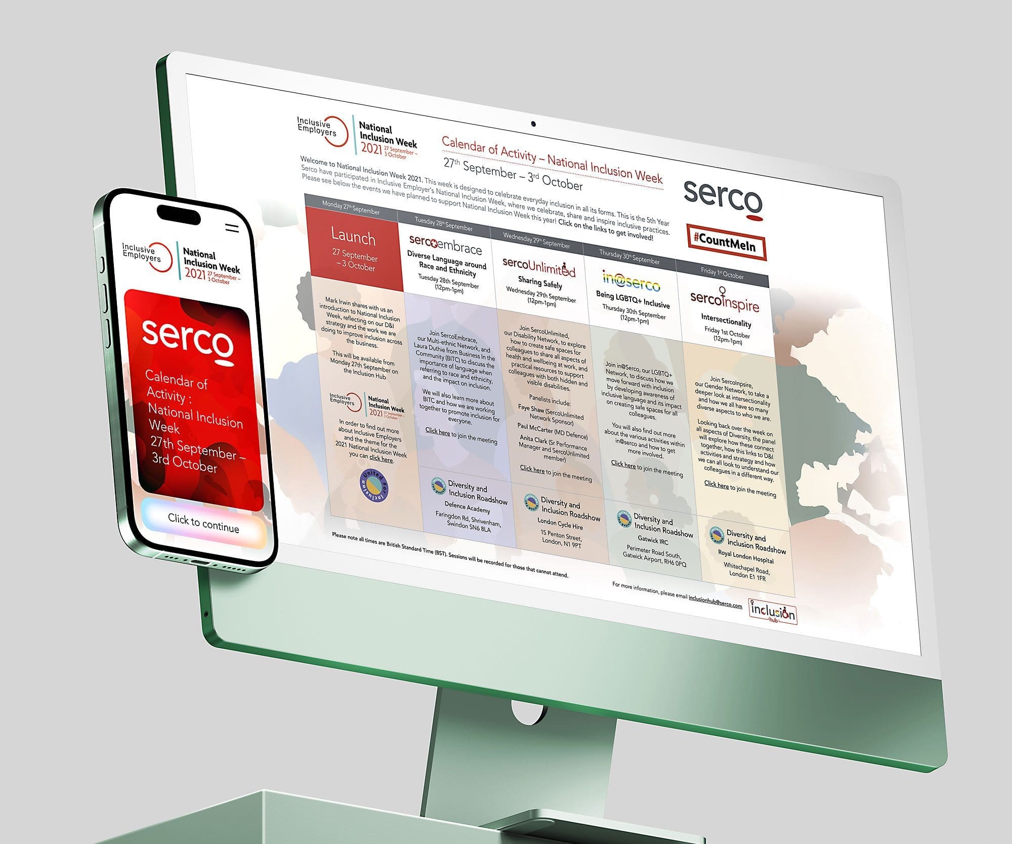 Serco National Inclusion Week digital design