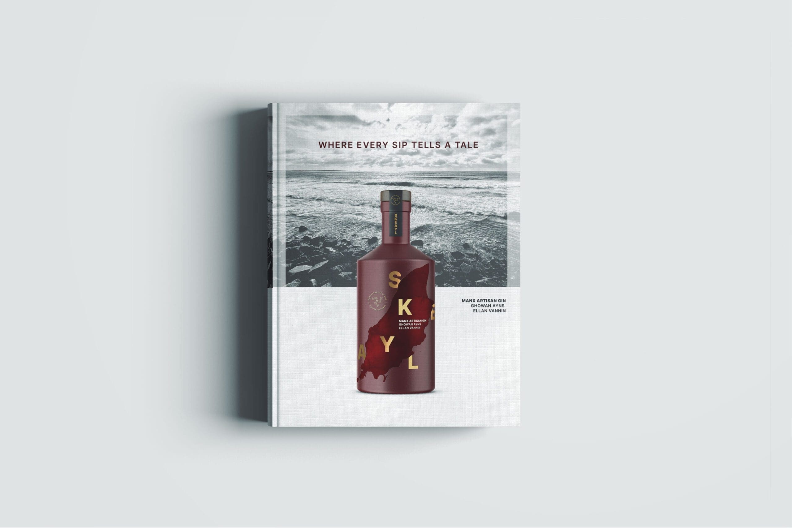 SKEAYL Artisan Manx Gin brochure cover SKEAYL Artisan Manx Gin brochure cover