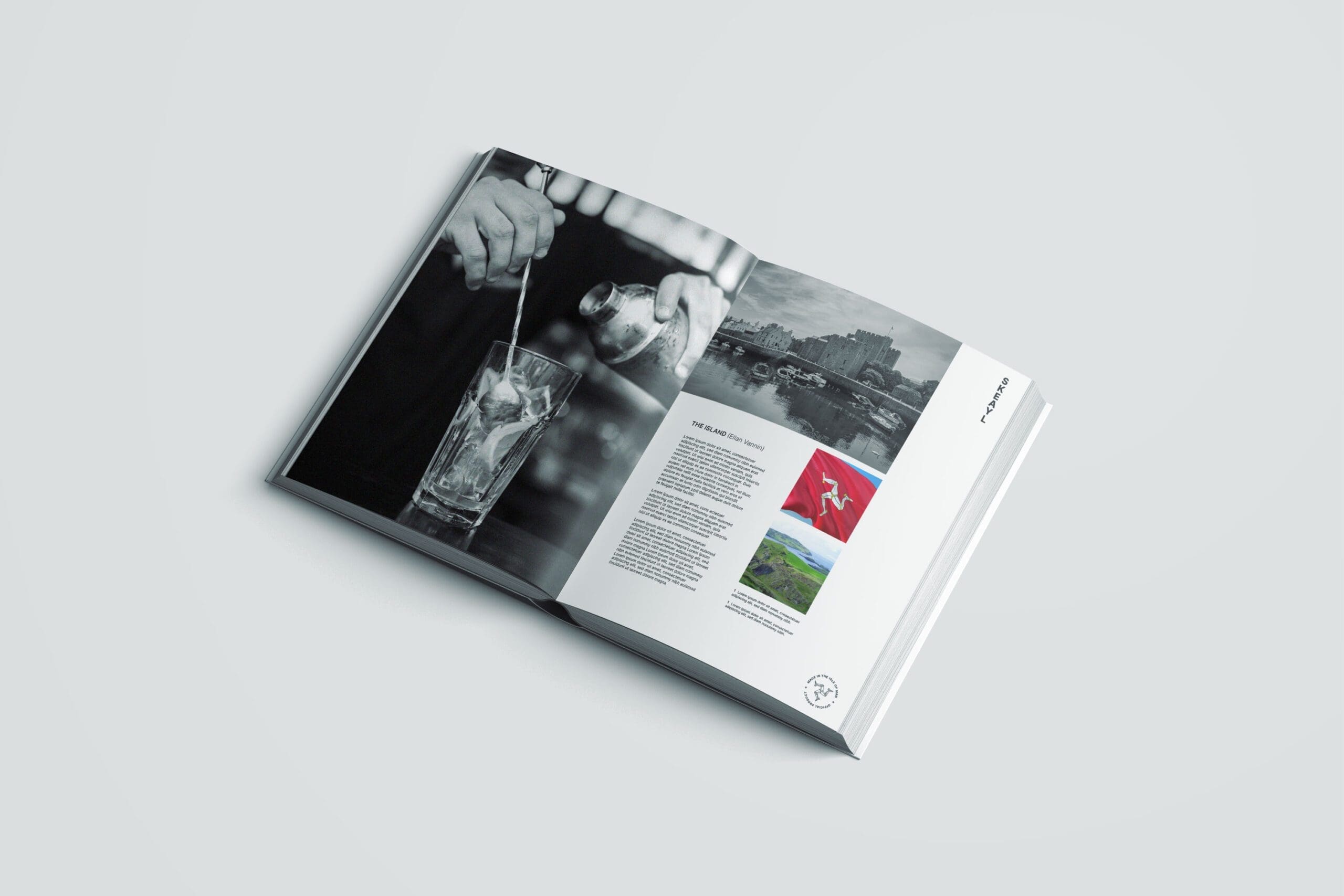 SKEAYL Artisan Manx Gin brochure spread SKEAYL Artisan Manx Gin brochure spread