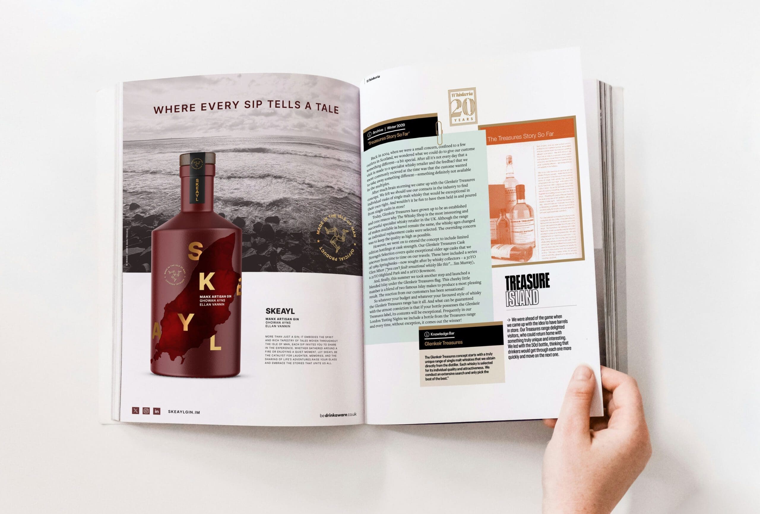 SKEAYL Artisan Manx Gin trade advertising SKEAYL Artisan Manx Gin trade advertising