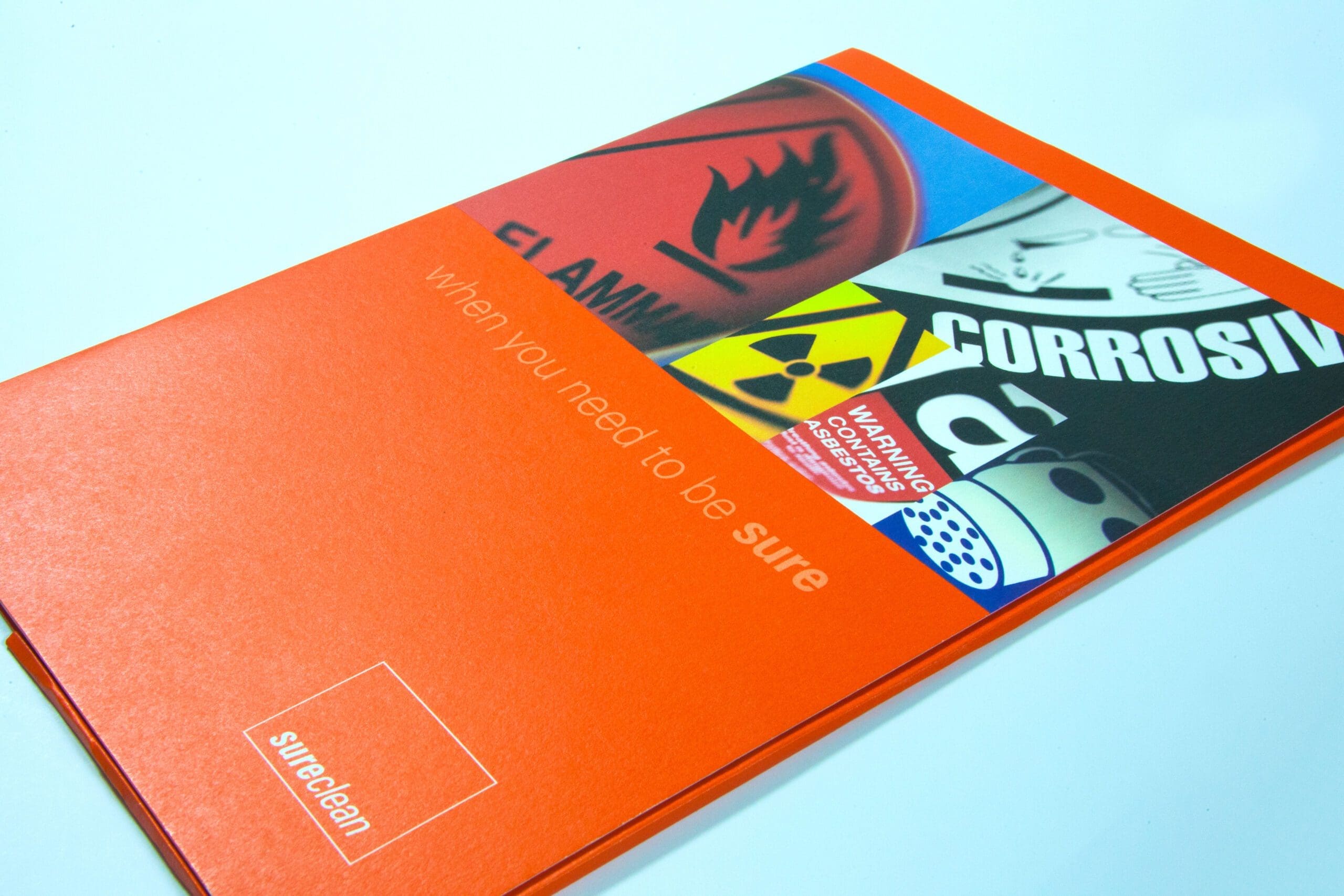 Sureclean brochure cover design