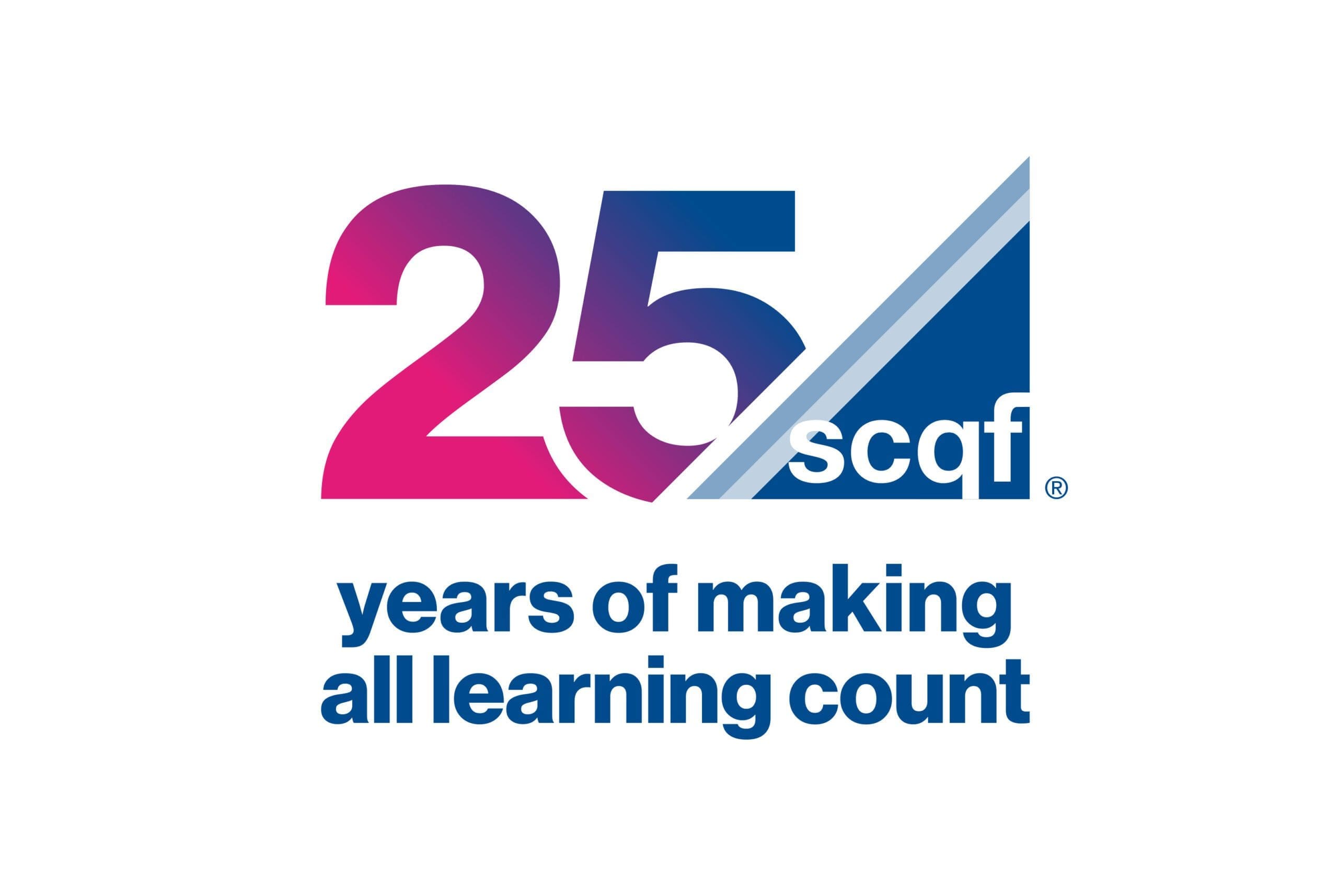 SCQF 25 Year Anniversary brand identity
