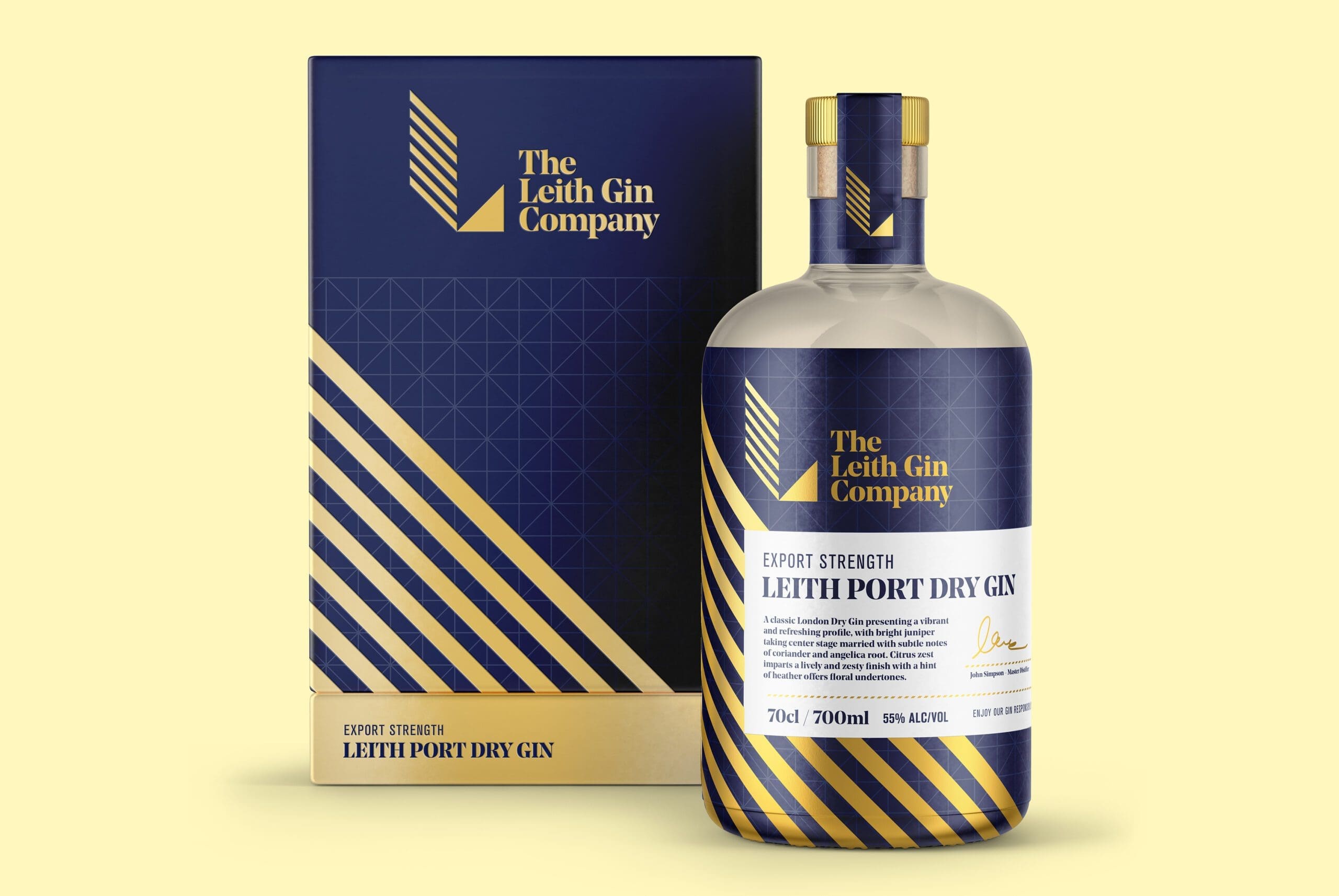 Leith Gin Company branding, packaging and label design