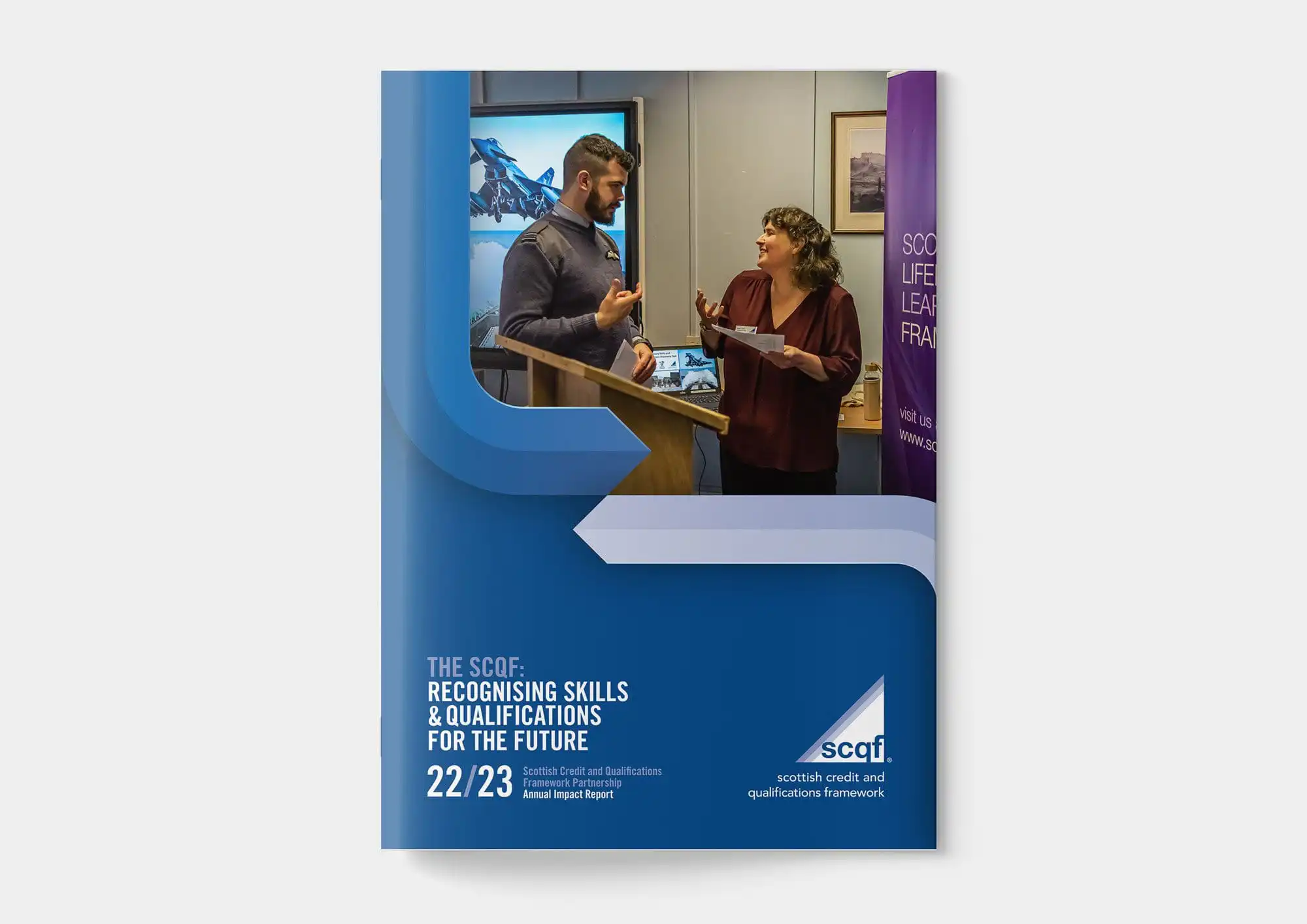 SCQF 2022 Annual Impact Report brochure cover SCQF 2022 Annual Impact Report brochure cover